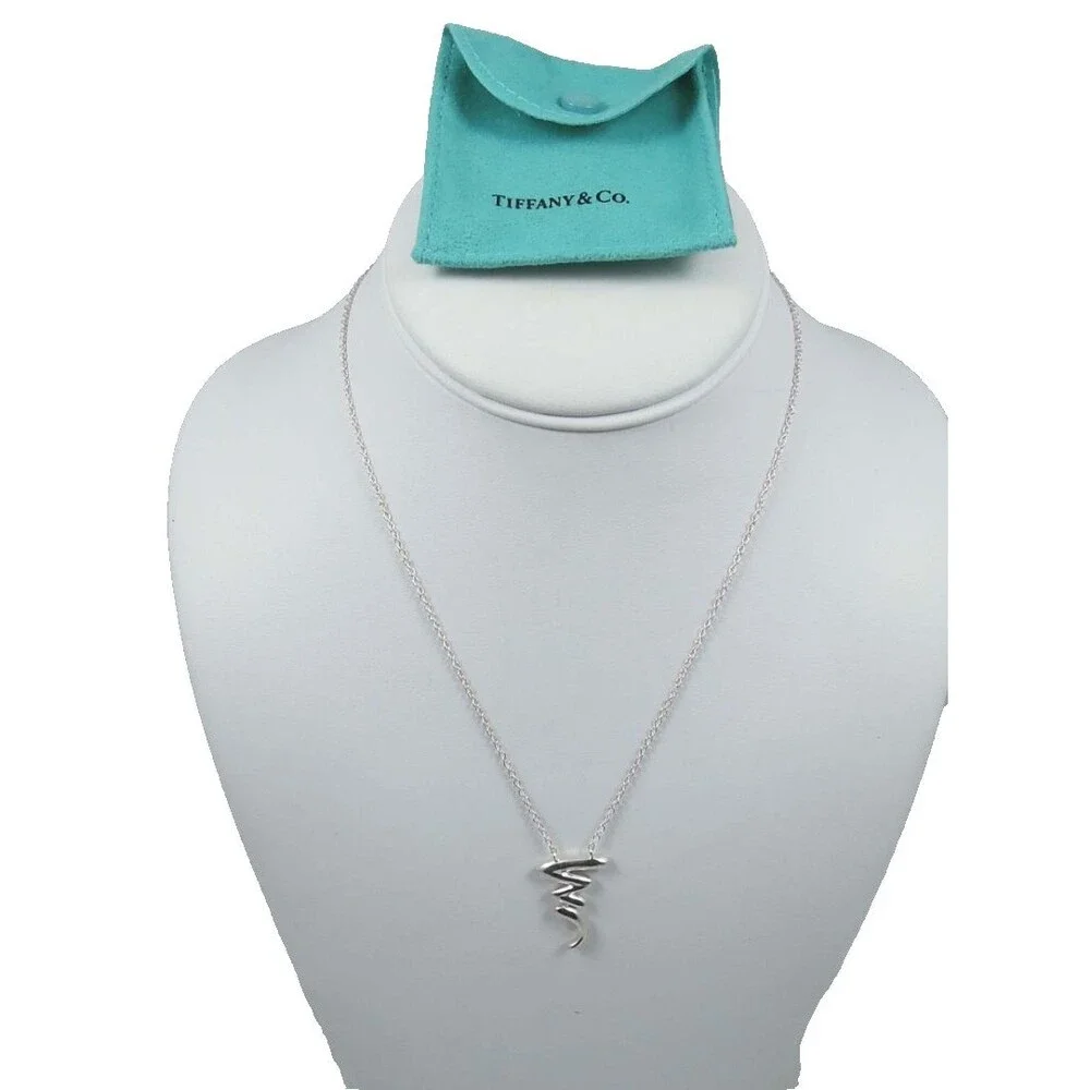 TIFFANY & CO Paloma Picasso Zig Zag Sterling Silver Necklace 16